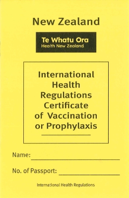 International Health Regulations Certificate of Vaccination or Prophylaxis