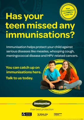 Has your teen missed any immunisations?