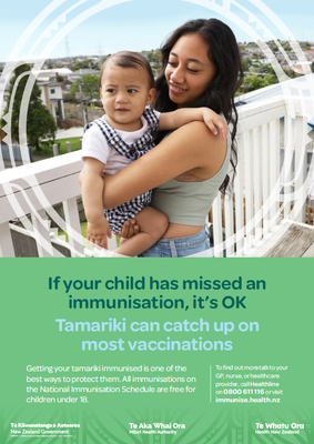 If your child has missed an immunisation, it