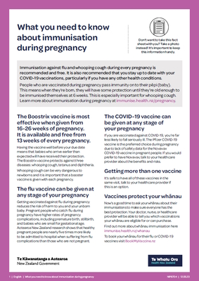 What you need to know about immunisation during pregnancy