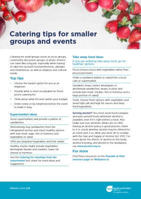 Catering tips for smaller groups and events