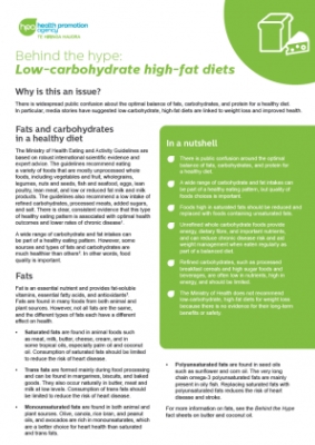 Behind the hype: Low-carbohydrate high-fat diets